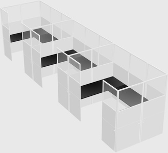 U-shaped cubicle