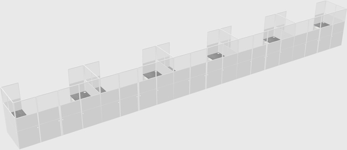 U-shaped cubicle