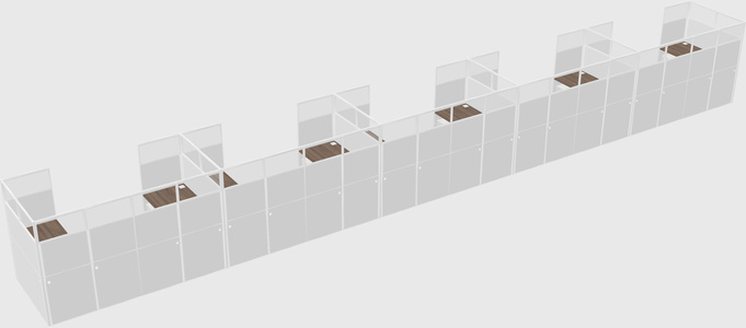 U-shaped cubicle