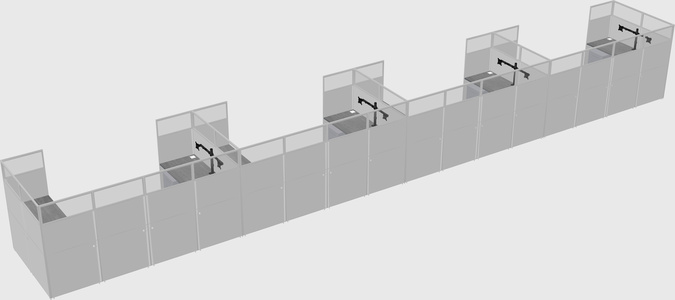U-shaped cubicle