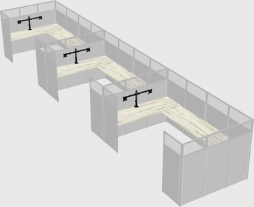 U-shaped cubicle