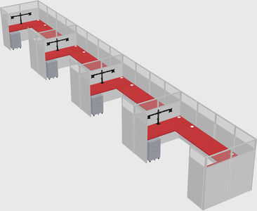 U-shaped cubicle