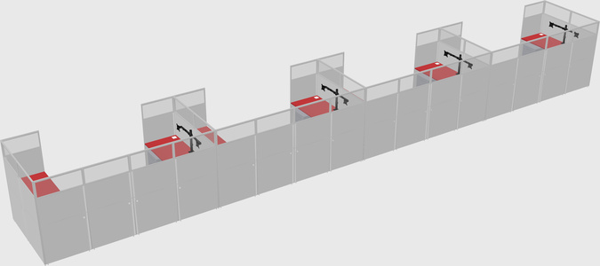 U-shaped cubicle