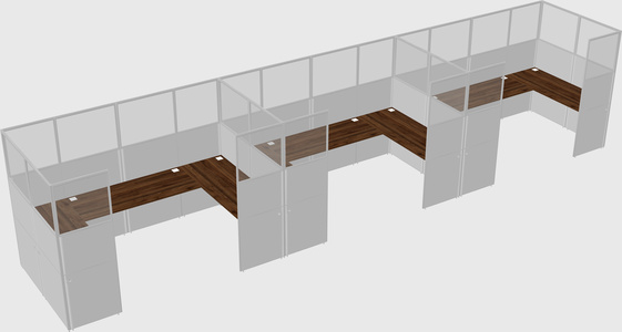 U-shaped cubicle