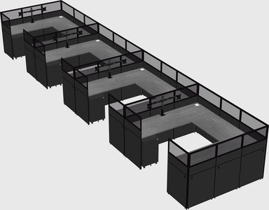 U-shaped cubicle