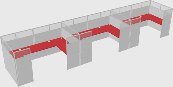 U-shaped cubicle