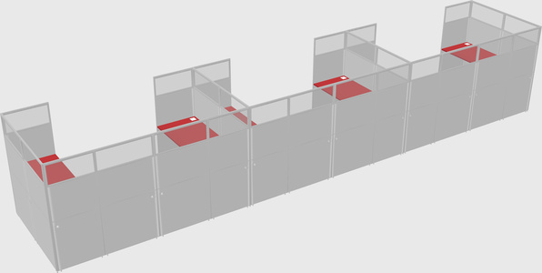 U-shaped cubicle