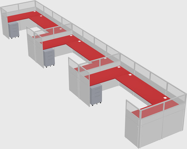 U-shaped cubicle