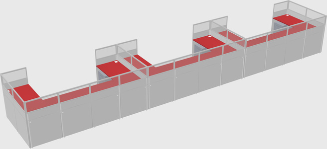 U-shaped cubicle