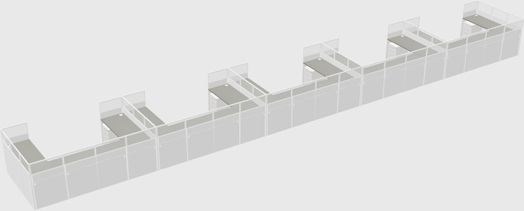 U-shaped cubicle
