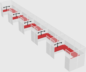 U-shaped cubicle