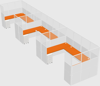U-shaped cubicle