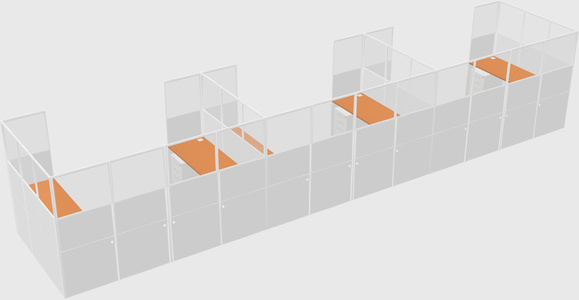 U-shaped cubicle