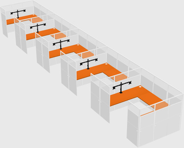 U-shaped cubicle