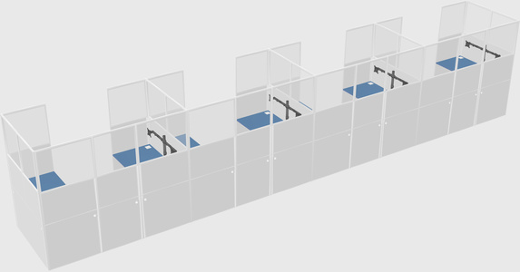 U-shaped cubicle