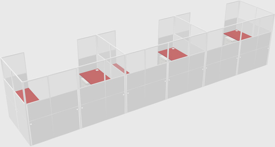 U-shaped cubicle