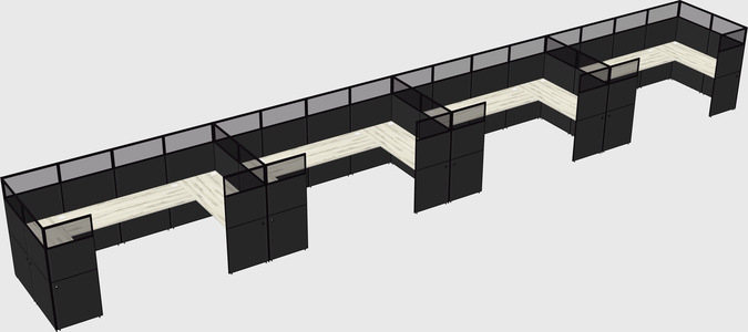 U-shaped cubicle