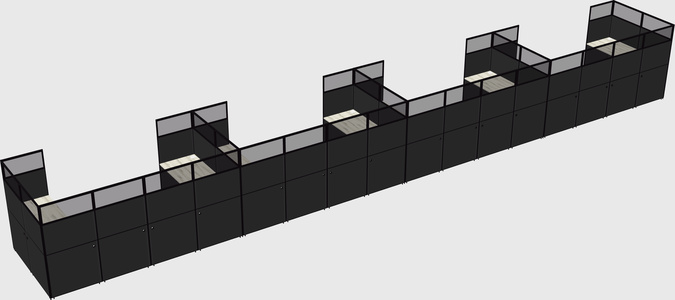 U-shaped cubicle