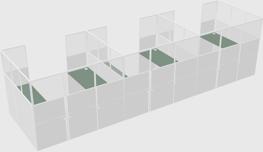 U-shaped cubicle