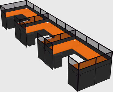 U-shaped cubicle
