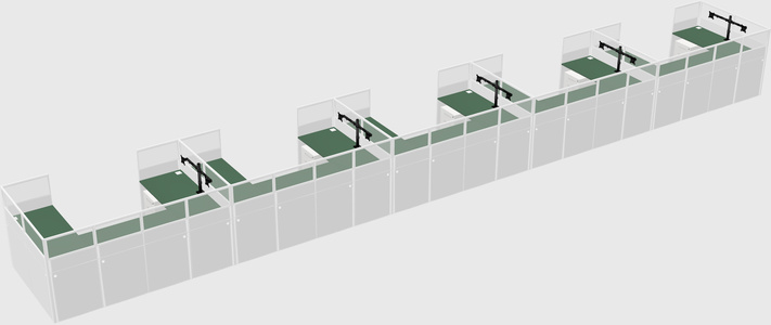 Cabine en u