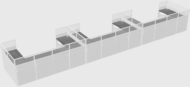 Cabine en u