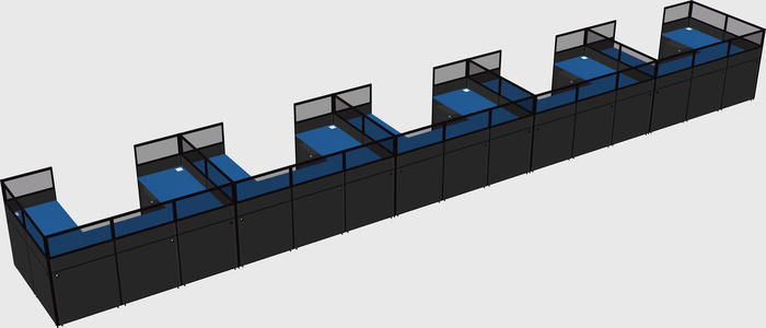U-shaped cubicle