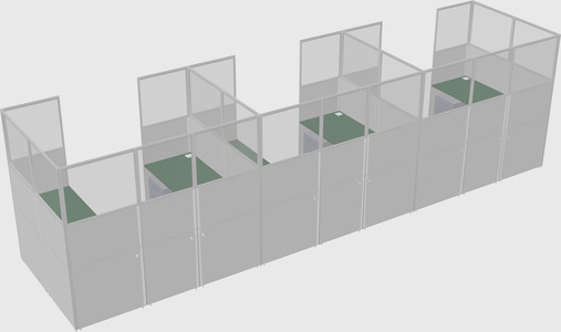 U-shaped cubicle