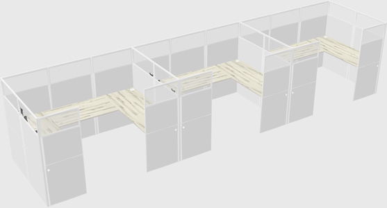U-shaped cubicle