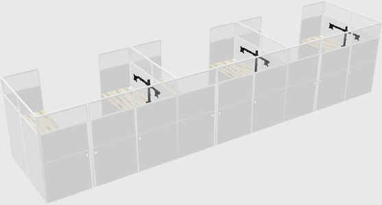 U-shaped cubicle