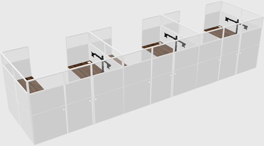 U-shaped cubicle