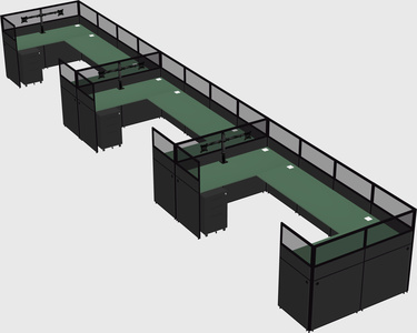 U-shaped cubicle