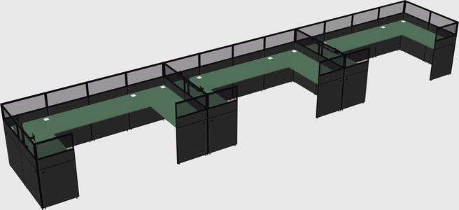 U-shaped cubicle