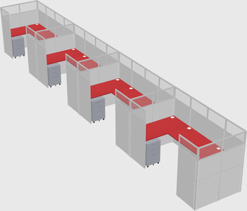 U-shaped cubicle