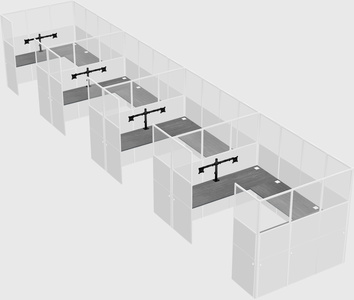 U-shaped cubicle