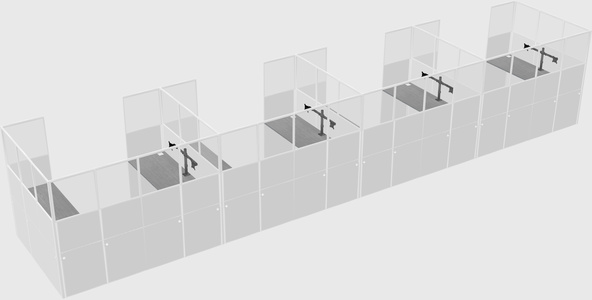 U-shaped cubicle