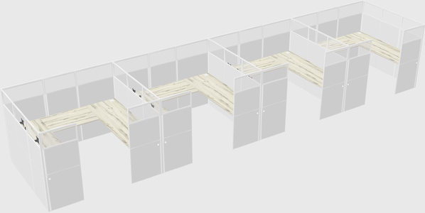 U-shaped cubicle