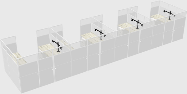 U-shaped cubicle
