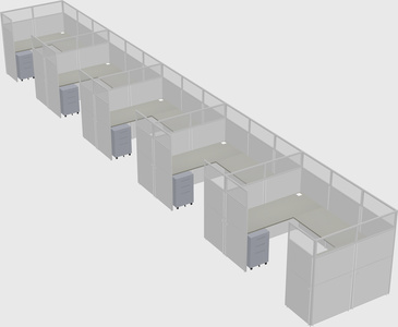U-shaped cubicle