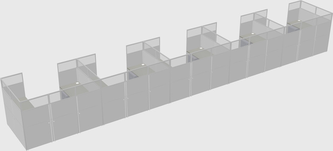 U-shaped cubicle