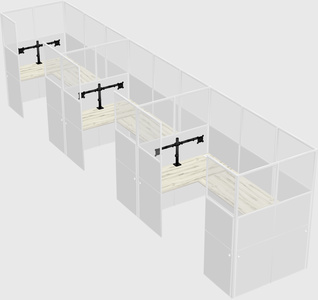 U-shaped cubicle
