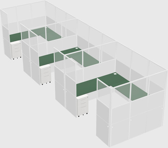 U-shaped cubicle