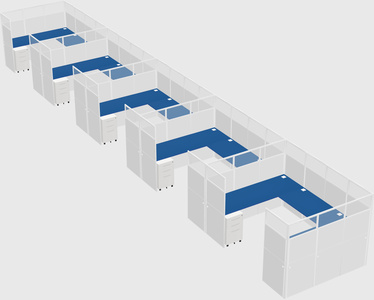 U-shaped cubicle