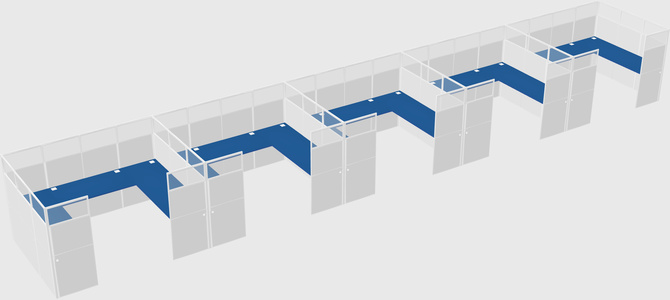 U-shaped cubicle