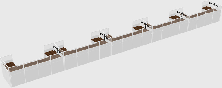 U-shaped cubicle