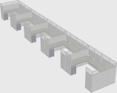 U-shaped cubicle