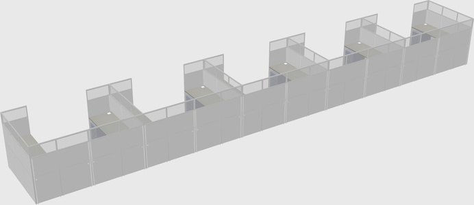 U-shaped cubicle