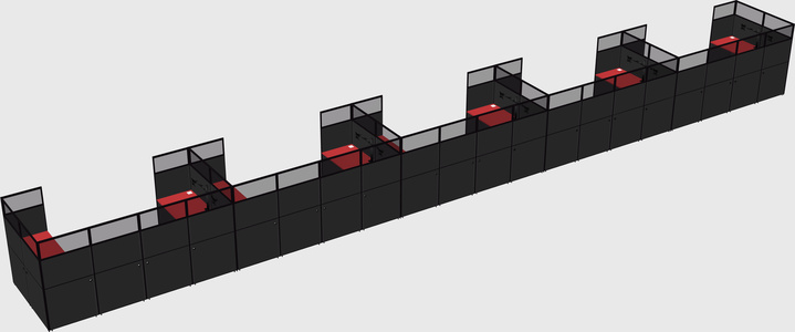 U-shaped cubicle