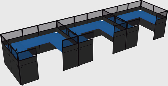 U-shaped cubicle