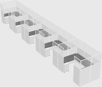 U-shaped cubicle